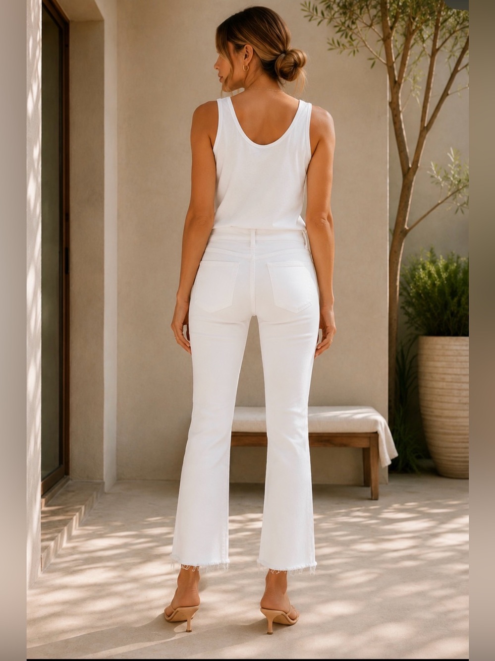 Pilcro White High-Rise Flare Jeans - Picture 2 of 9